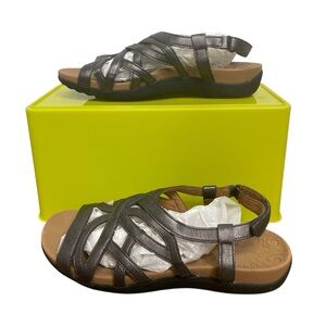 Rockport Women's Radford Sport Pewter Strappy Sandals Size 9